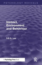 Cover of Instinct, Environment and Behaviour (Psychology Revivals) by Stephen Lea