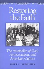 Front cover of Restoring the faith by Edith Waldvogel Blumhofer
