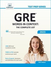 Front cover of GRE Words in Context by Vibrant Publishers