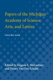 Front cover of Papers of the Michigan Academy of Science, Arts and Letters by Paul Welch