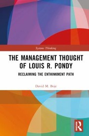 Cover of Management Thought of Louis R. Pondy by David M. Boje
