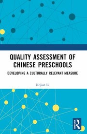 Front cover of Quality Assessment of Chinese Preschools by Kejian Li