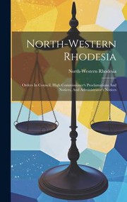 Front cover of North-Western Rhodesia by North-Western Rhodesia