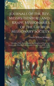 Front cover of Journals of the Rev. Messrs Isenberg and Krapf, Missionaries of the Church Missionary Society by Charles William Isenberg