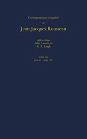 Front cover of Correspondance Complète de Jean Jacques Rousseau by R. A. Leigh