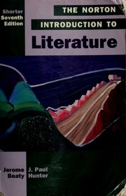 Cover of The Norton introduction to literature--shorter seventh edition by Jerome Beaty