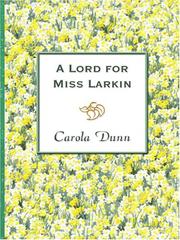 Front cover of A Lord for Miss Larkin by Carola Dunn