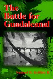 Front cover of The battle for Guadalcanal by Samuel B. Griffith