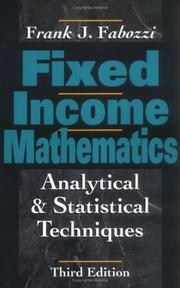 Front cover of Fixed income mathematics by Frank J. Fabozzi
