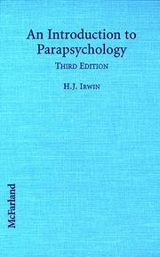 Front cover of An introduction to parapsychology by H. J. Irwin