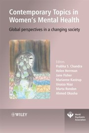 Front cover of Contemporary topics in women's mental health by Prabha S. Chandra