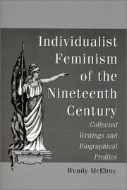 Front cover of Individualist Feminism of the Nineteenth Century by Wendy McElroy