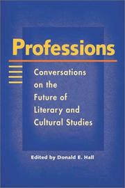 Cover of Professions by Hall, Donald E.