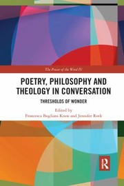 Front cover of Poetry Philosophy and Theology in Conversation by Francesca Bugliani Knox