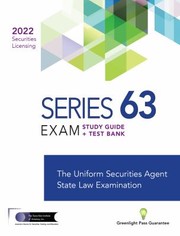 Cover of SERIES 63 EXAM STUDY GUIDE 2022 + TEST BANK by The Securities Institute of America
