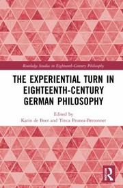 Cover of Experiential Turn in Eighteenth-Century German Philosophy by Karin de Boer