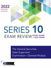 Cover of Series 10 Exam Study Guide 2022 + Test Bank by The Securities Institute of America