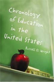 Cover of Chronology of Education in the United States by Russell O. Wright