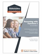 Cover of Reasoning with Functions 1 Second Edition in-Class Activity Student Pages by The University of Texas at Austin