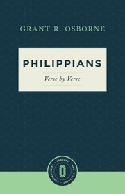 Front cover of Philippians Verse by Verse by Grant R. Osborne