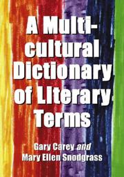 Cover of A multicultural dictionary of literary terms by Gary Carey