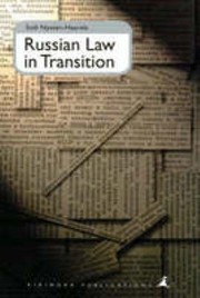 Front cover of Russian law in transition by Soili Nystén-Haarala