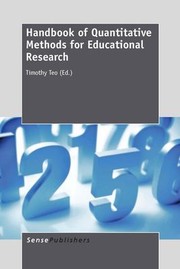 Front cover of Handbook of Quantitative Methods for Educational Research by Timothy Teo