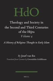 Cover of Theology and Society in the Second and Third Centuries of the Hijra. Volume 4 (Handbook of Oriental Studies: Section 1; The Near and Middle East) (English and Arabic Edition) by Josef van Ess