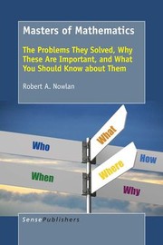 Front cover of Masters of Mathematics by Robert A. Nowlan