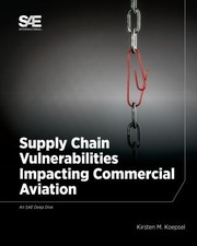 Front cover of Supply Chain Vulnerabilities Impacting Commercial Aviation by Kirsten M. Koepsel