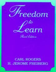 Cover of Freedom to learn by Rogers, Carl R.