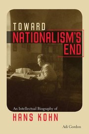 Front cover of Toward Nationalism's End by Adi Gordon