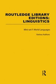 Cover of Routledge Library Editions - Linguistics Mini-Set F by Unknown