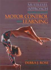 Front cover of A multilevel approach to the study of motor control and learning by Debra J. Rose