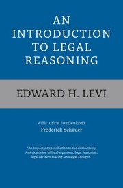 Cover of An introduction to legal reasoning by Edward H. Levi