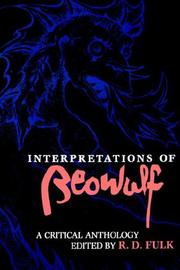 Front cover of Interpretations of Beowulf by R. D. Fulk