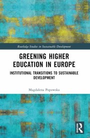 Front cover of Greening Higher Education in Europe by Magdalena Popowska