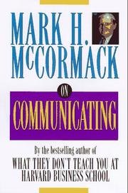 Cover of On Communicating by Mark H. McCormack