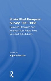 Front cover of Soviet/east European Survey 19871988 by Vojtech Mastny