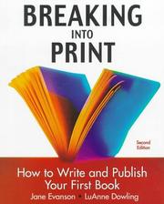 Cover of Breaking into print by Jane L. Evanson