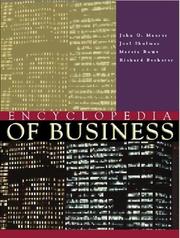 Front cover of Encyclopedia of business by Jane A. Malonis