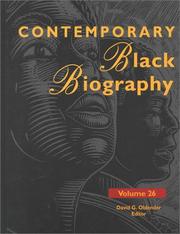 Front cover of Contemporary Black Biography by David G. Oblender