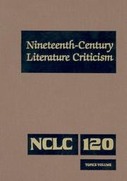 Cover of Nineteenth-Century Literature Criticism, Vol. 120 by Lynn M. Zott