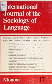 Cover of American minority women in sociolinguistic perspective by Betty Lou Dubois