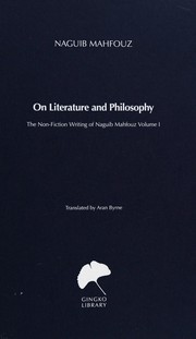 Front cover of On Literature and Philosophy by نجيب محفوظ