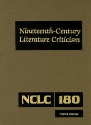 Front cover of Nineteenth-Century literature criticism by Unknown