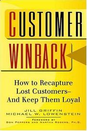Cover of Customer Winback by Jill Griffin