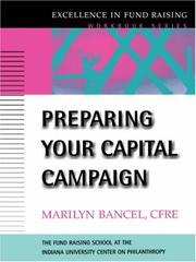 Cover of Preparing your capital campaign by Marilyn Bancel