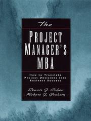 Cover of The project manager's MBA by Dennis J. Cohen
