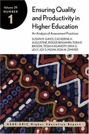 Front cover of Ensuring quality and productivity in higher education by Susan M. Gates